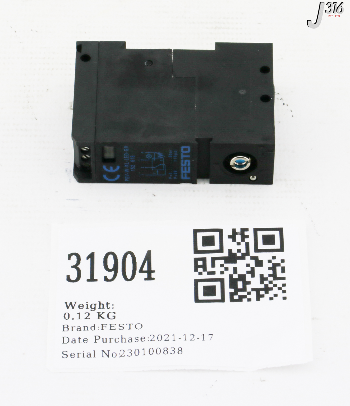 KN 31904 FESTO PRESSURE SWITCH, 152618 (NEW) PEV-W-KL-LED-GH | eBay